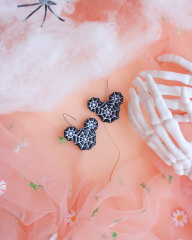 Brincos Mickey Spider Web