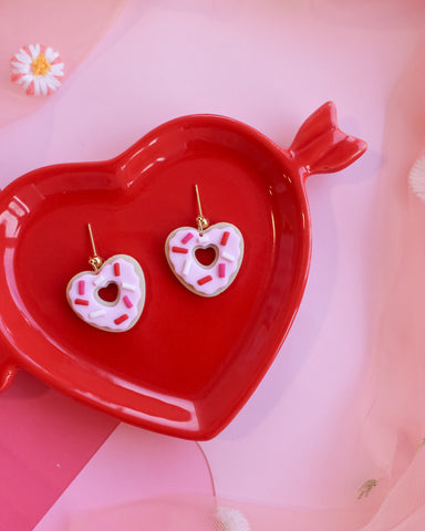 Brincos Heart Donut