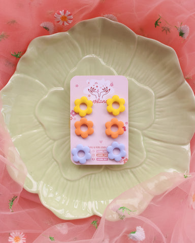 Pack de brincos de flores