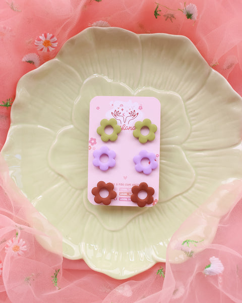 Pack de brincos de flores