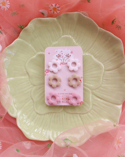 Pack de brincos de flores