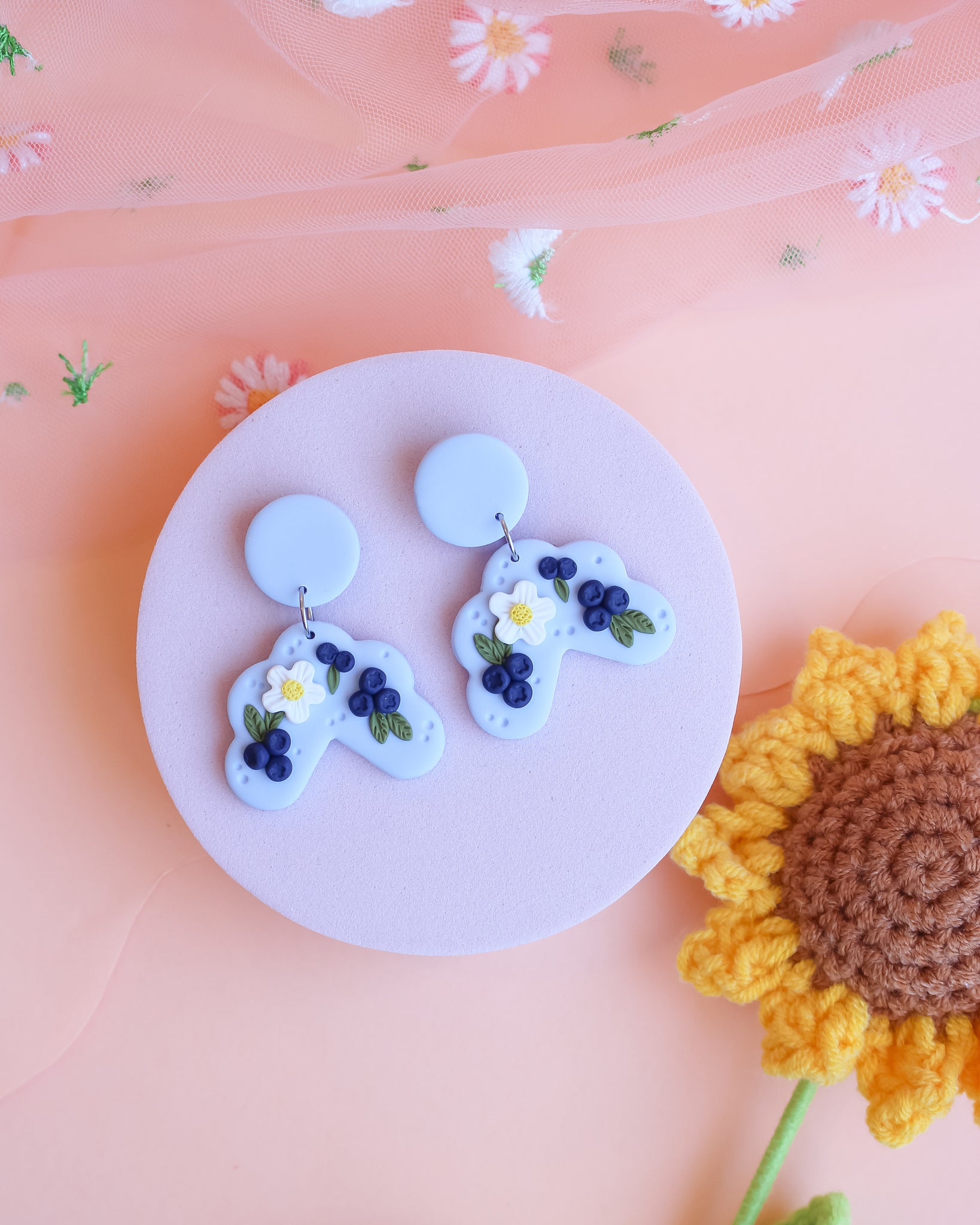 Brincos Blueberry