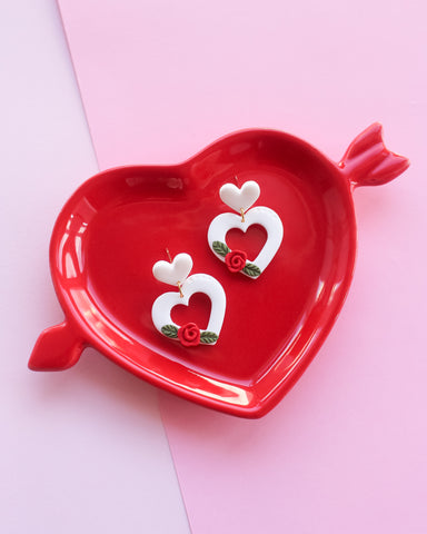 Brincos Double Heart